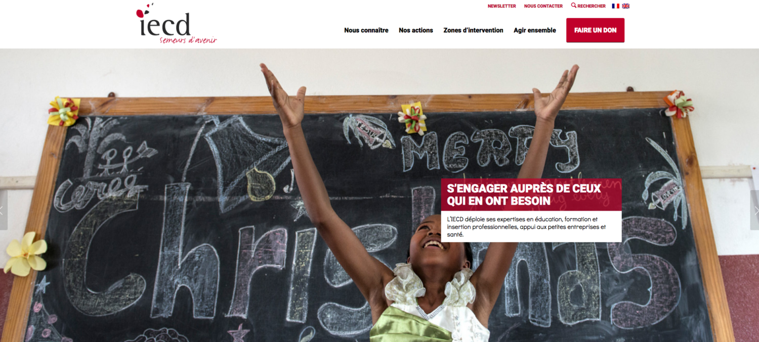 Page de garde site Internet - iecd